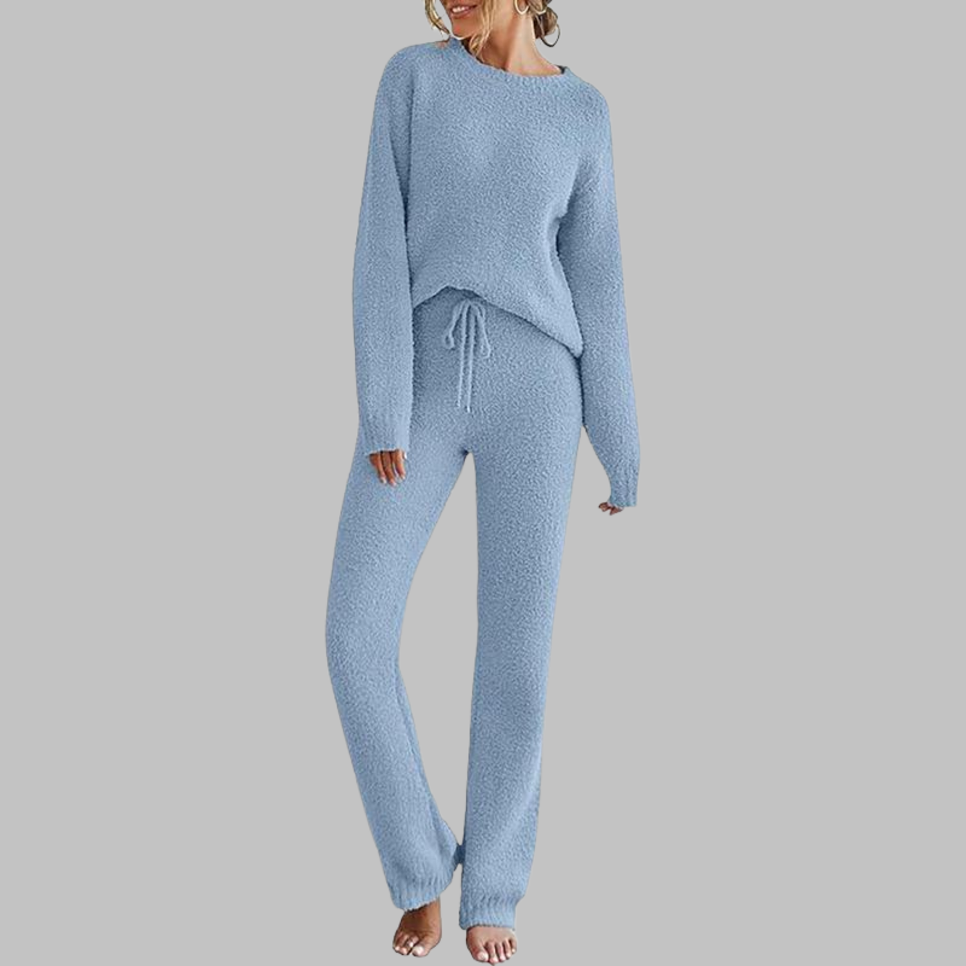 KALILI™ - Casual Long Sleeve Top and Pants Pajama Set