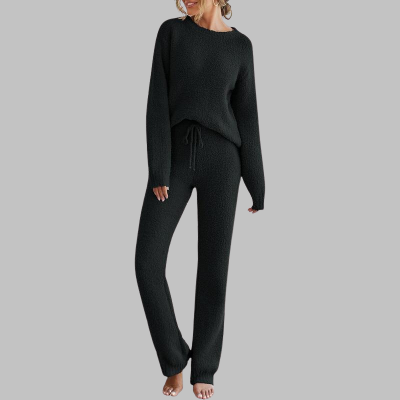 KALILI™ - Casual Long Sleeve Top and Pants Pajama Set