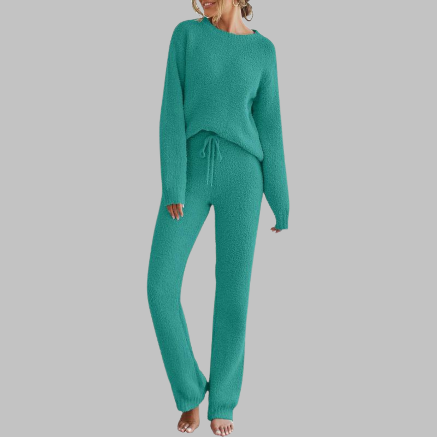 KALILI™ - Casual Long Sleeve Top and Pants Pajama Set