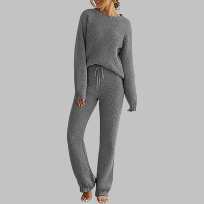 KALILI™ - Casual Long Sleeve Top and Pants Pajama Set