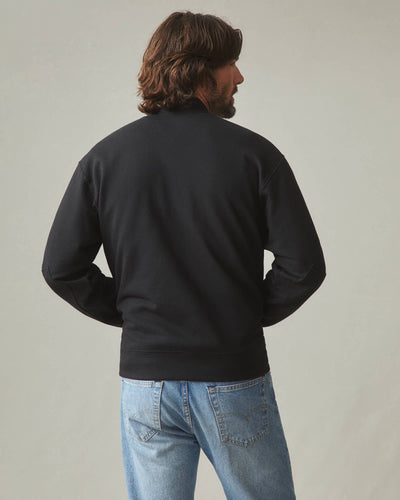 Men's Fleece Bomber Jacket - Black