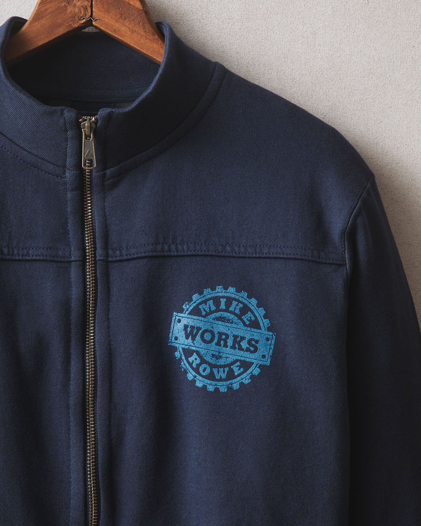 Men's Moto Full Zip Mike Rowe - Oxford Blue