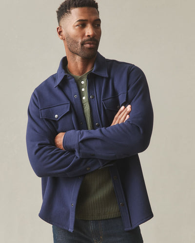 Unisex Redwood Fleece Overshirt - True Navy