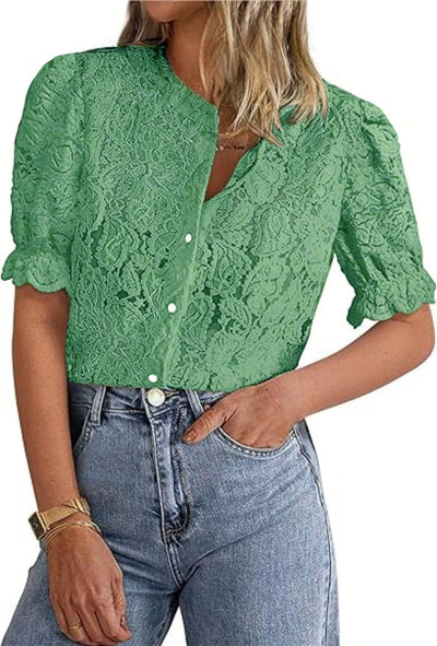 ILAW™ - Chic Long Sleeve Button Down Blouse