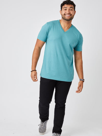 Vintage Blue V-Neck