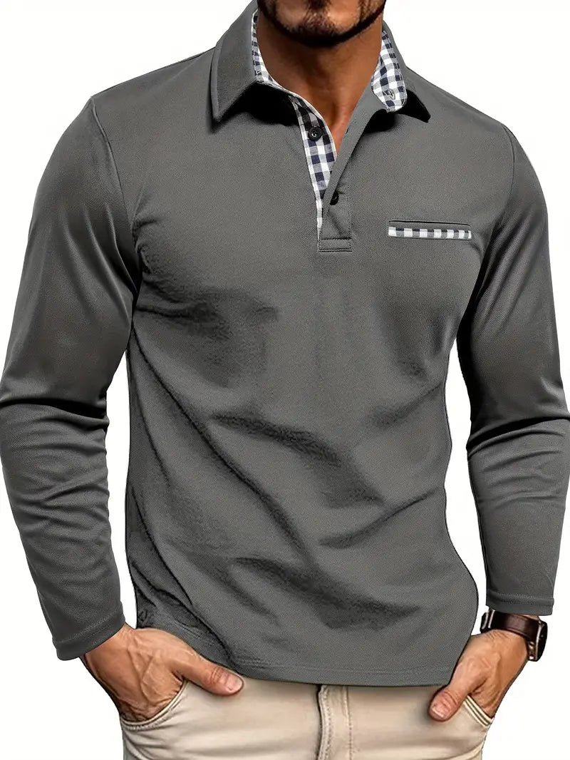 Long-sleeve polo shirt